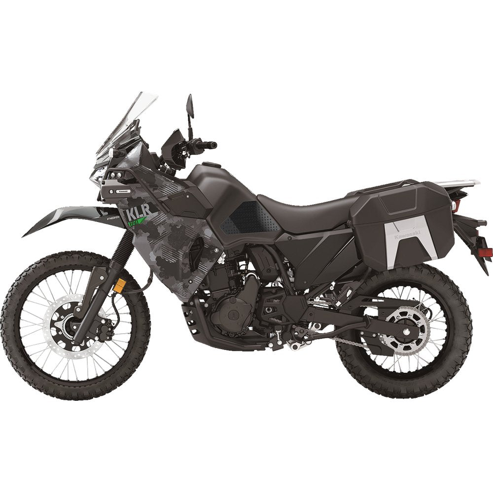 STOMPGRIP Traction Pad Tank Grips - Volcano - Black - KLR 650 55-10-0060-6B