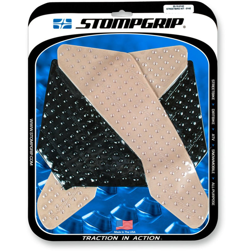 STOMPGRIP Traction Pad Tank Grips - Volcano - Clear/Black - CBR1000RR 55-10-0142H