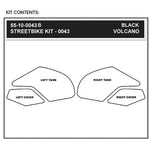 STOMPGRIP Traction Pad Tank Grips - Volcano - Black - Ninja EX 300 | Z 250/300 55-10-0043B