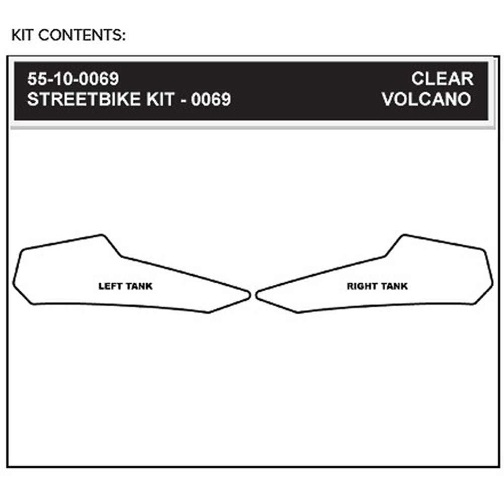 STOMPGRIP Traction Pad Tank Grips - Volcano - Clear - Ducati 55-10-0069C