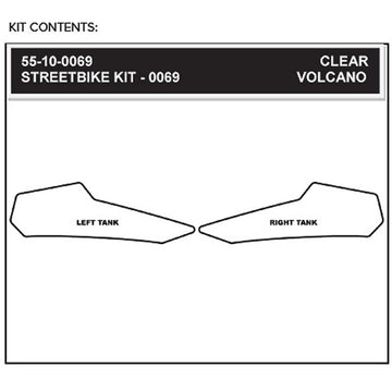 STOMPGRIP Traction Pad Tank Grips - Volcano - Clear - Ducati 55-10-0069C