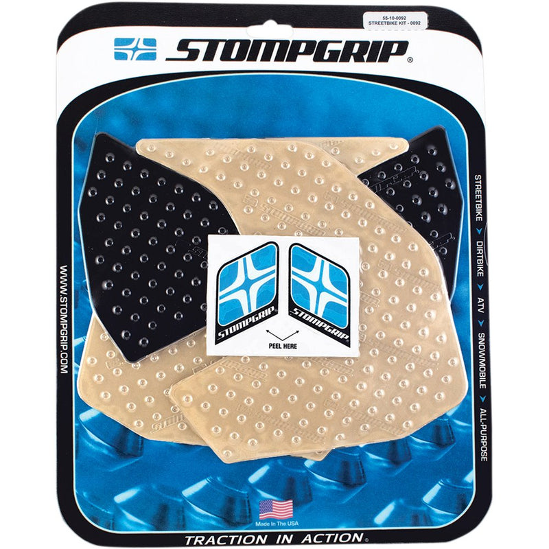 STOMPGRIP Traction Pad Tank Grips - Volcano - Clear/Black - FZ-09/MT-09 55-10-0092H