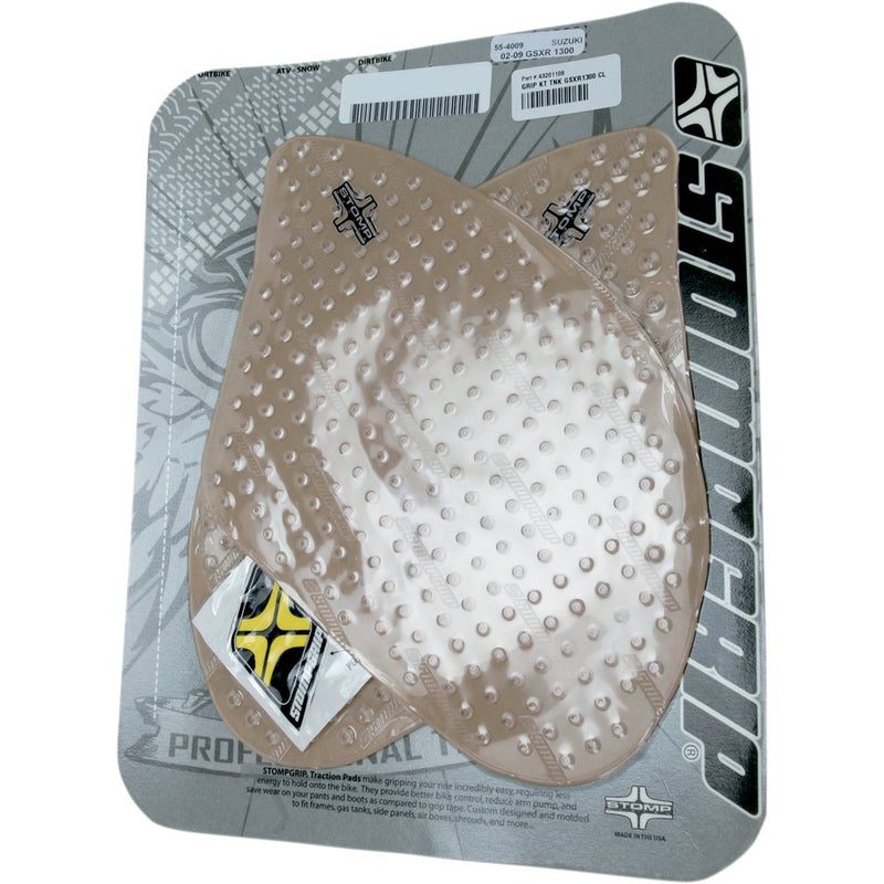 STOMPGRIP Traction Pad Tank Grips - Volcano - Clear - GSX 1300 R 55-10-0055C