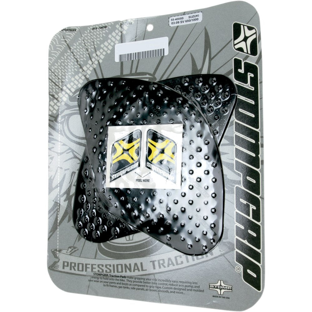 STOMPGRIP Traction Pad Tank Grips - Volcano - Black - BMW | Suzuki 55-10-0051B