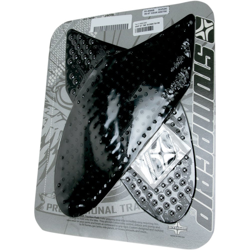 STOMPGRIP Traction Pad Tank Grips - Volcano - Black - GSX-R 600/750 '06-'07 55-10-0052B