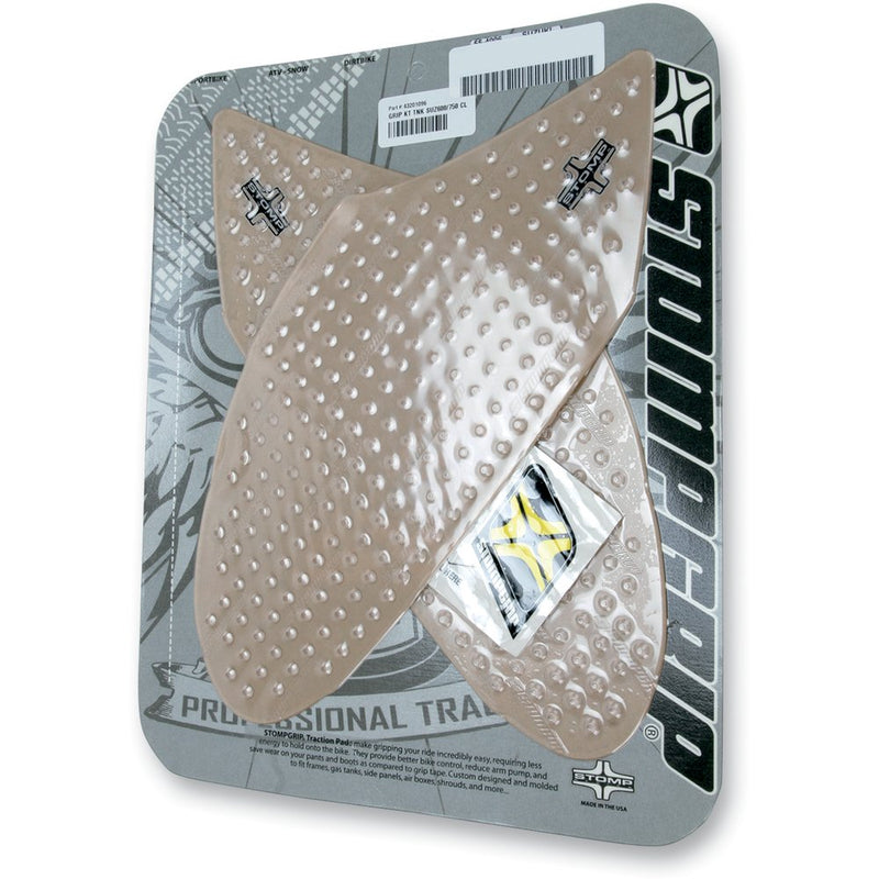 STOMPGRIP Traction Pad Tank Grips - Volcano - Clear - GSX-R 600/750 '06-'07 55-10-0052C