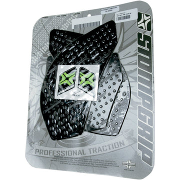 STOMPGRIP Traction Pad Tank Grips - Volcano - Black - Ninja ZX-6R 55-10-0037B