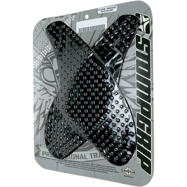 STOMPGRIP Traction Pad Tank Grips - Volcano - Black - Ninja ZX-10R 55-10-0030B