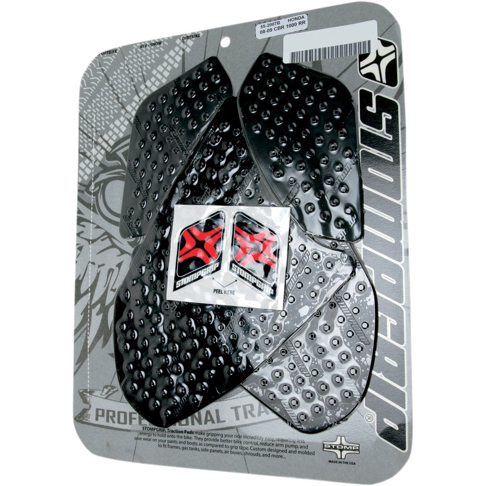 STOMPGRIP Traction Pad Tank Grips - Volcano - Black - CBR1000RR 55-10-0021B