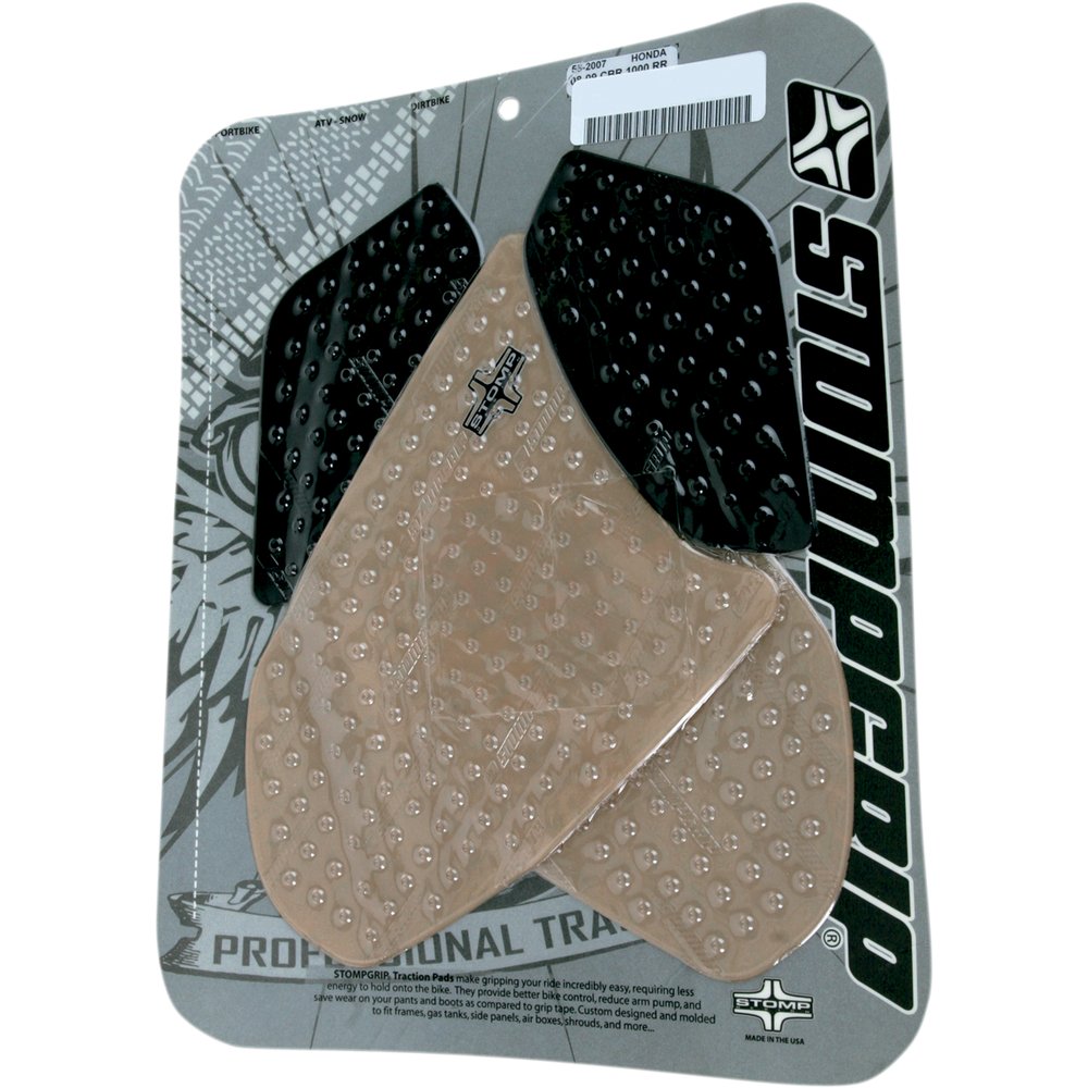STOMPGRIP Traction Pad Tank Grips - Volcano - Clear/Black - CBR1000RR 55-10-0021H