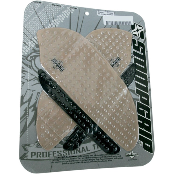 STOMPGRIP Traction Pad Tank Grips - Volcano - Clear/Black - CBR600RR 55-10-0020H