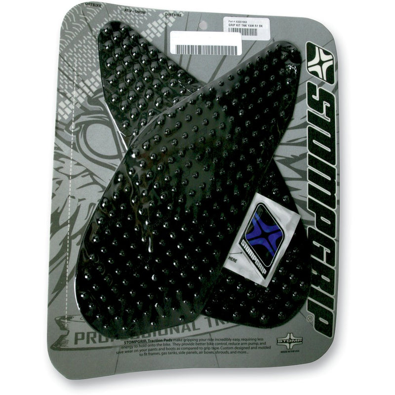 STOMPGRIP Traction Pad Tank Grips - Volcano - Black - YZF-R1 '04-'06 55-10-0002B