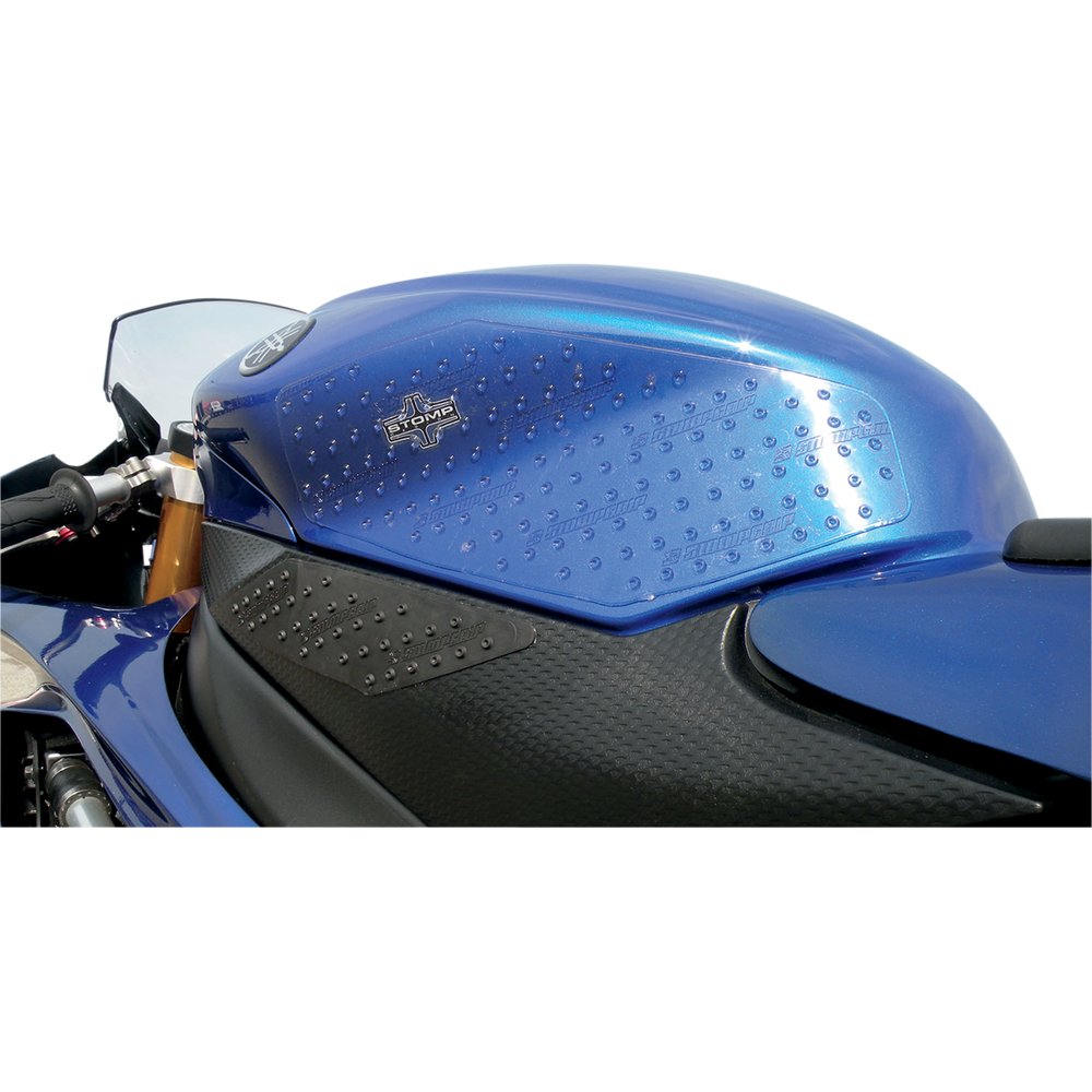 STOMPGRIP Traction Pad Tank Grips - Volcano - Clear/Black - YZF-R6 55-10-0010H