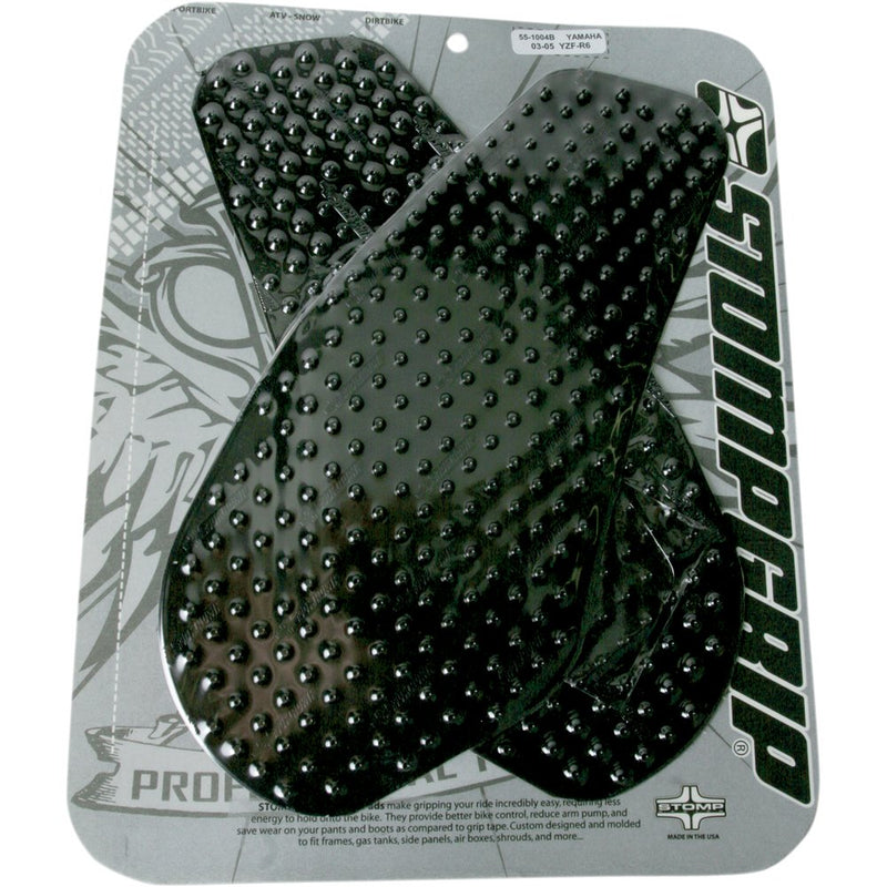STOMPGRIP Traction Pad Tank Grips - Volcano - Black - YZF-R6 55-10-0004B