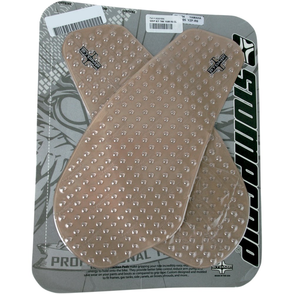 STOMPGRIP Traction Pad Tank Grips - Volcano - Clear - YZF-R6 55-10-0004C