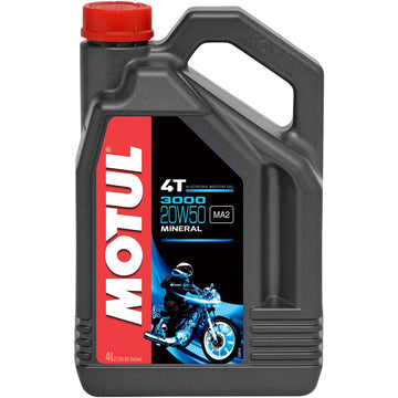 MOTUL 3000 Mineral 4T Engine Oil - 20W-50 - 1 U.S. gal. 107319