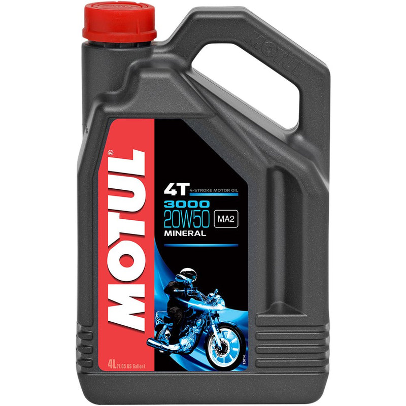 MOTUL 3000 Mineral 4T Engine Oil - 20W-50 - 1 U.S. gal. 107319