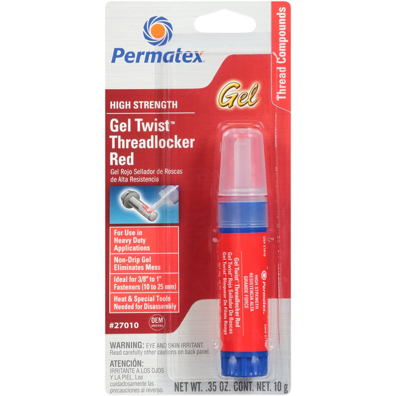 PERMATEX Gel Threadlocker - Red - 0.35 oz. net wt. 27010