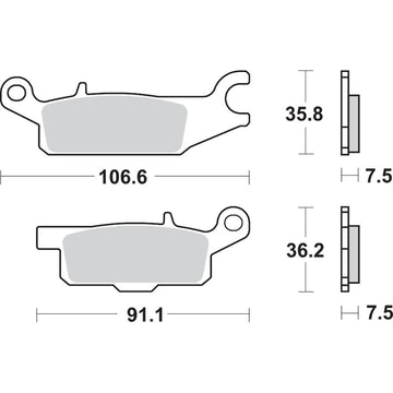 SBS Off-Road Sintered Brake Pads - YFM 850SI