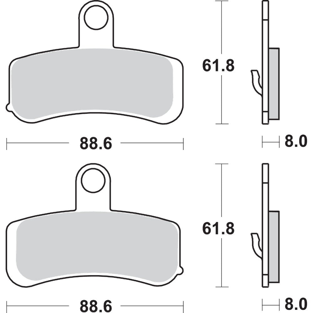 SBS Sintered Brake Pads - Harley-Davidson 853H.HS