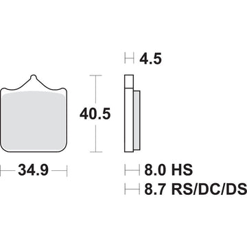 SBS Dual Carbon Brake Pads - BMW 870DC