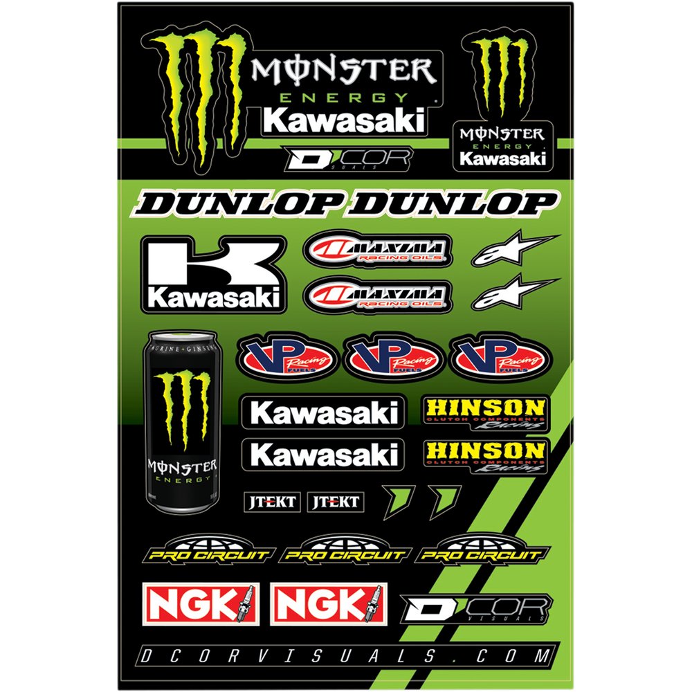 D'COR VISUALS Decal Sheet - Monster Kawasaki 40-20-117
