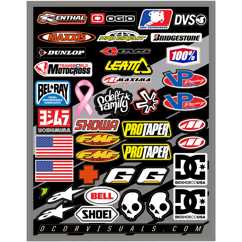 D'COR VISUALS Decal Sheet - Helmet Logos 40-90-104