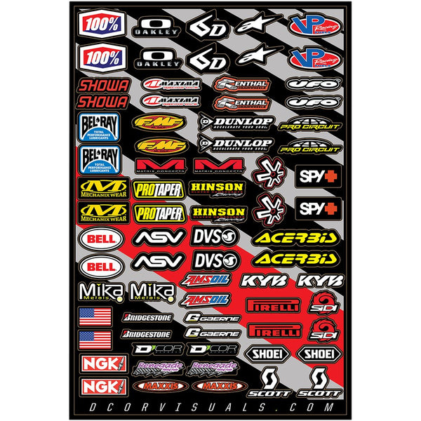 D'Cor Visuals MX Decal Sheet - Misc. Cor2 40-90-113