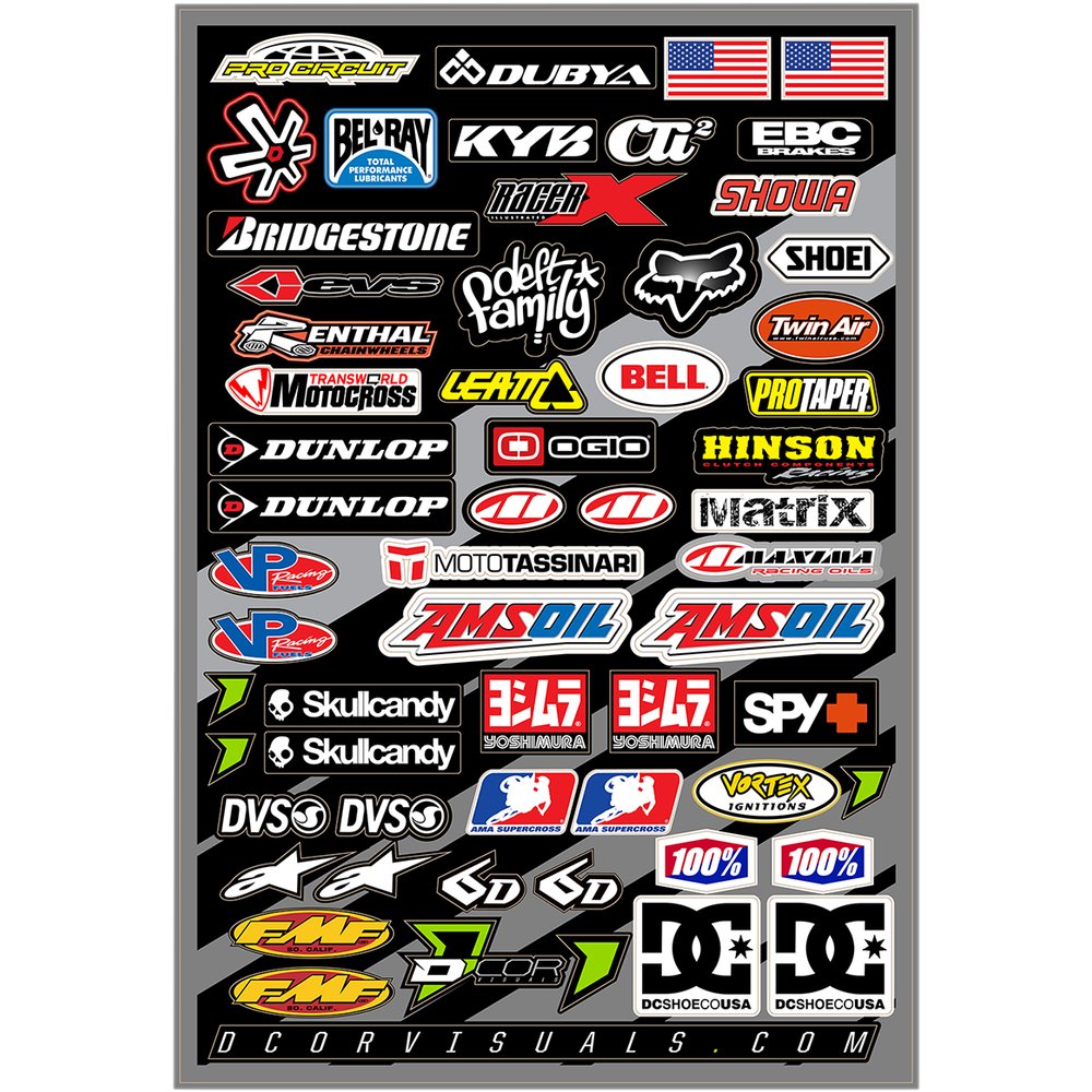 D'Cor Visuals MX Decal Sheet - Misc. Logo 40-90-105