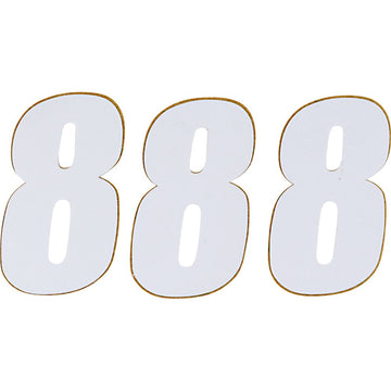 D'COR VISUALS SX Plate Number - #8 - White - 4" 45-14-8