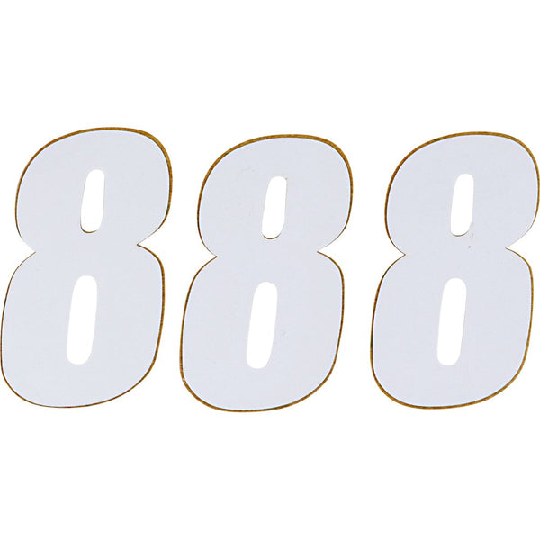 D'Cor Visuals SX Plate Number - #8 - White - 4