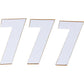 D'COR VISUALS SX Plate Number - #7 - White - 4" 45-14-7