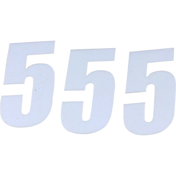 D'Cor Visuals SX Plate Number - #5 - White - 4