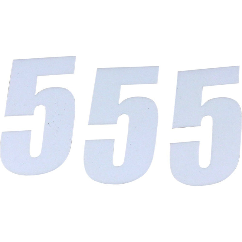 D'Cor Visuals SX Plate Number - #5 - White - 4" 45-14-5