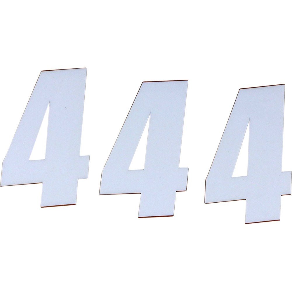 D'COR VISUALS SX Plate Number - #4 - White - 4" 45-14-4