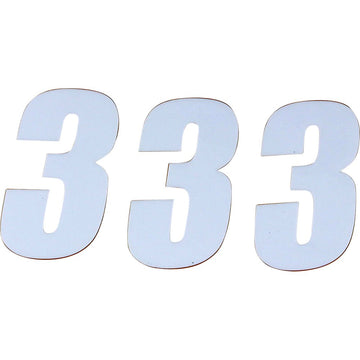 D'COR VISUALS SX Plate Number - #3 - White - 4" 45-14-3