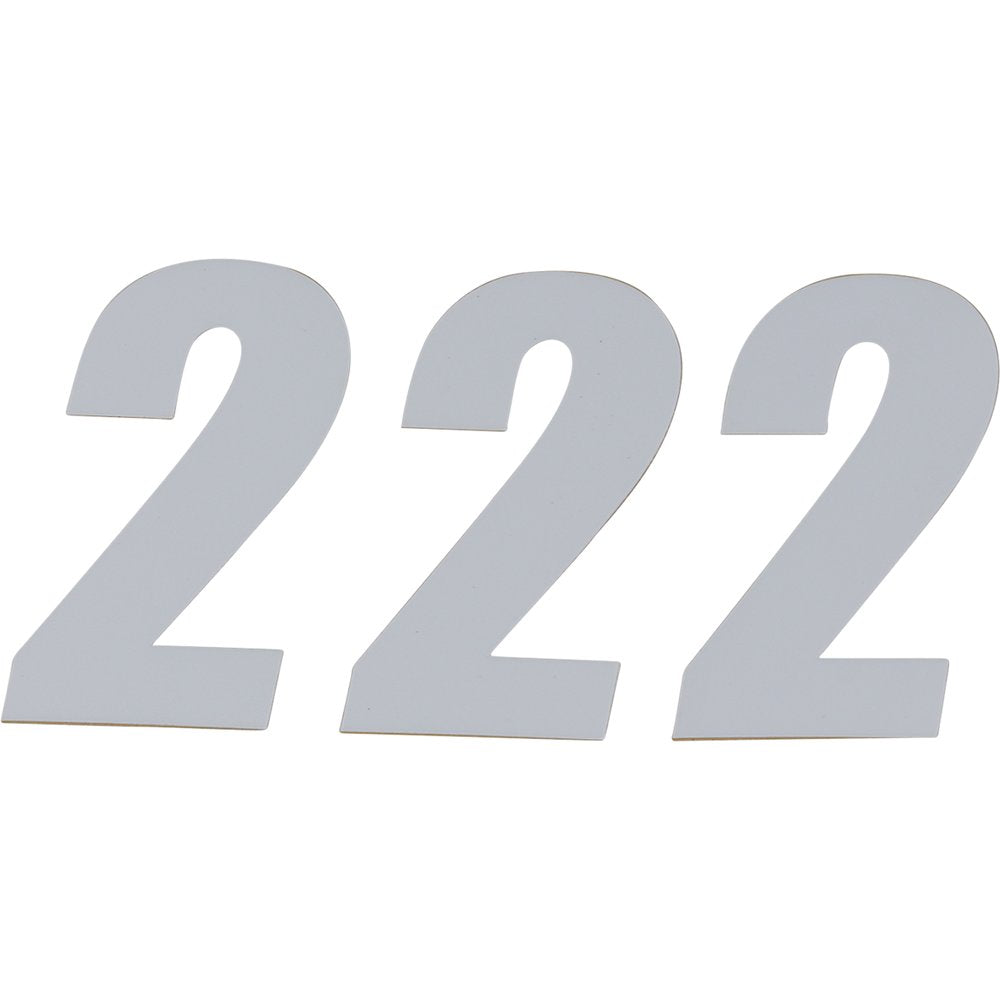 D'COR VISUALS SX Plate Number - #2 - White - 4" 45-14-2
