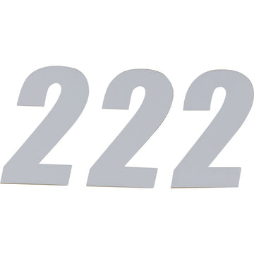 D'COR VISUALS SX Plate Number - #2 - White - 4" 45-14-2