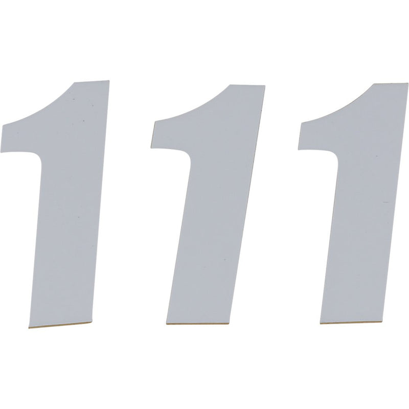 D'Cor Visuals SX Plate Number - #1 - White - 4" 45-14-1