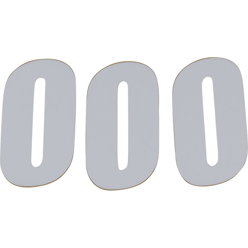 D'Cor Visuals SX Plate Number - #0 - White - 4" 45-14-0