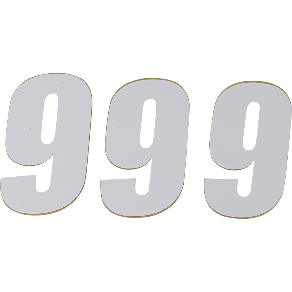 D'COR VISUALS SX Plate Number - #9 - White - 6" 45-16-9