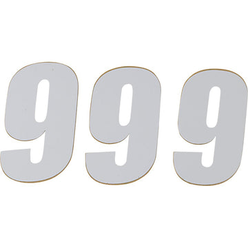 D'COR VISUALS SX Plate Number - #9 - White - 6" 45-16-9