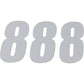 D'COR VISUALS SX Plate Number - #8 - White - 6" 45-16-8