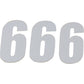 D'COR VISUALS SX Plate Number - #6 - White - 6" 45-16-6