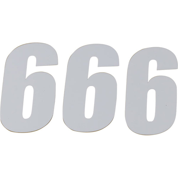 D'Cor Visuals SX Plate Number - #6 - White - 6