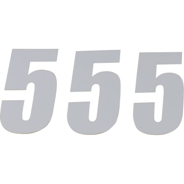 D'COR VISUALS SX Plate Number - #5 - White - 6" 45-16-5