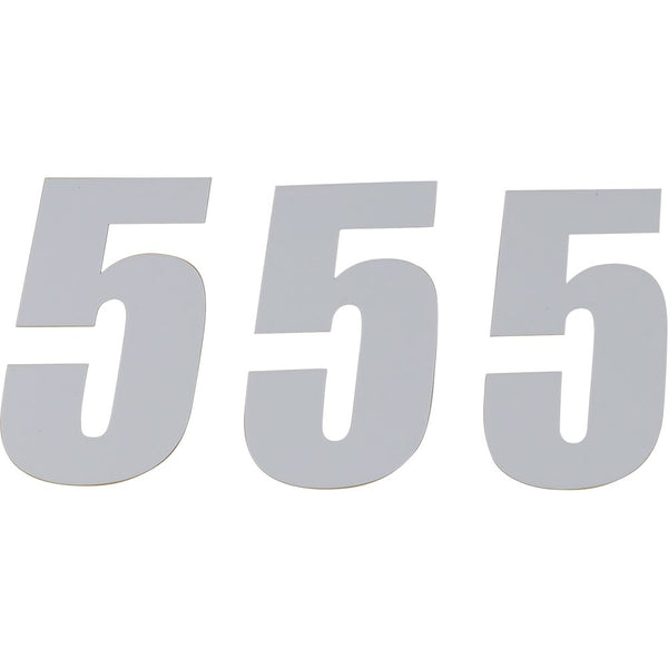 D'Cor Visuals SX Plate Number - #5 - White - 6