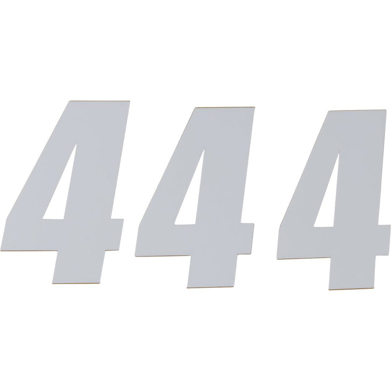 D'Cor Visuals SX Plate Number - #4 - White - 6" 45-16-4