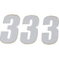 D'COR VISUALS SX Plate Number - #3 - White - 6" 45-16-3
