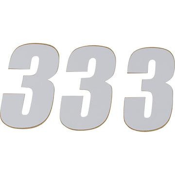 D'COR VISUALS SX Plate Number - #3 - White - 6" 45-16-3